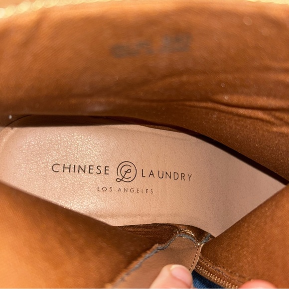 Chinese Laundry Women's Davinna Tan Leather Softy Kid Ankle Boots Size 9 - Picture 10 of 16